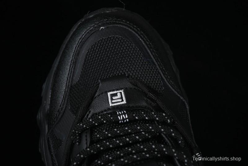 Fila Fusion Retro Mars Running Shoes with Lace-Up Design and Cushioned Sole - F12W422103FBK