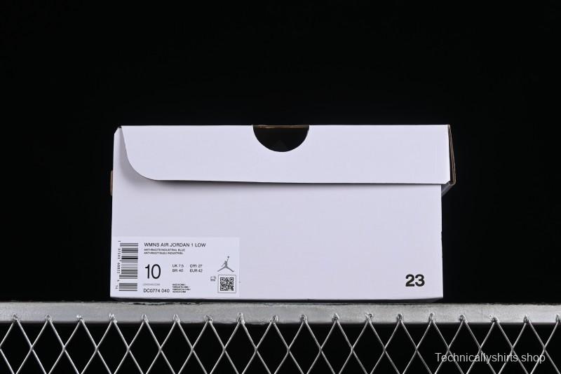 Nike Air Jordan 1 Low AJ1 Black Grey Blue Hook Basketball Shoes - DC0774-040