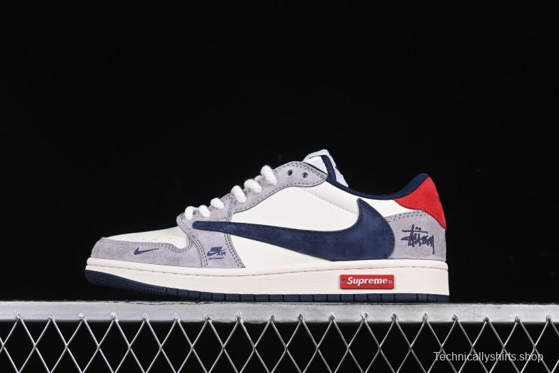 Nike Travis Scott x Fragment Design x Air Jordan 1 Low OG SP AJ1 Retro Sneakers - SJ2068-141