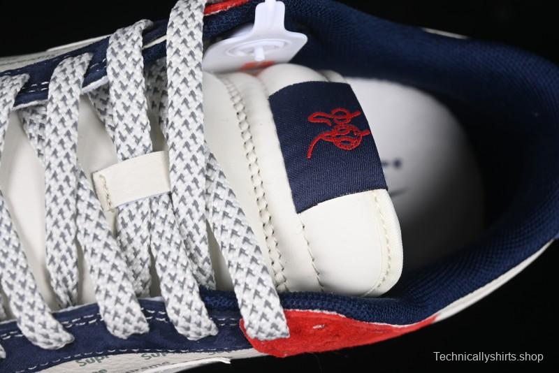 Nike SB Dunk Low Supreme Collaboration - China Red with 3D White Swoosh Anniversary Custom Low-Top Casual Sneakers - FC1688-209