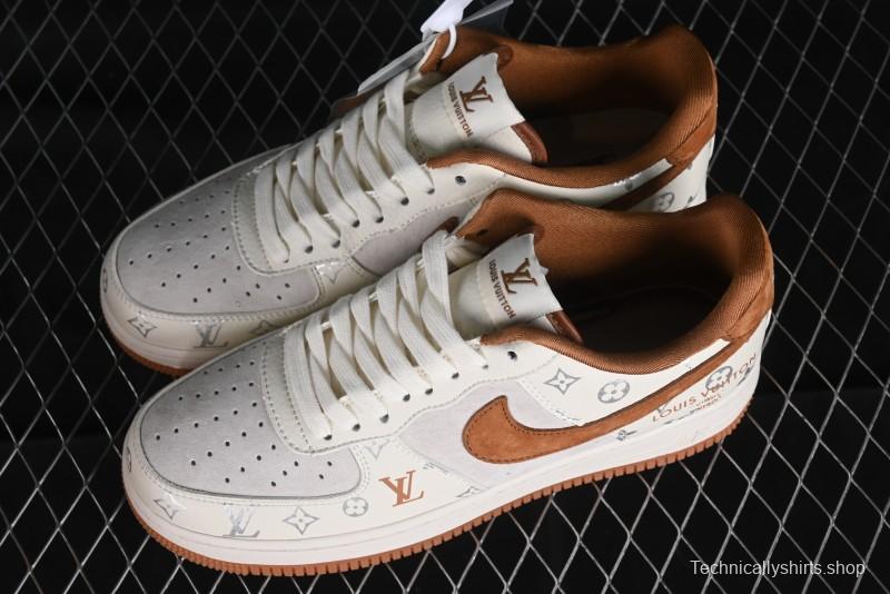 Nike Air Force 1 '07 Low LV Collaboration - Beige Brown Pigskin Casual Shoes CV1724-112