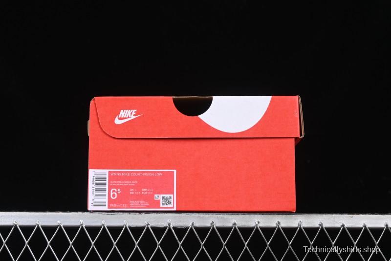 Nike Court Vision Low Lo Leather Low-Top Retro Casual Breathable Sneakers - FN3447-131