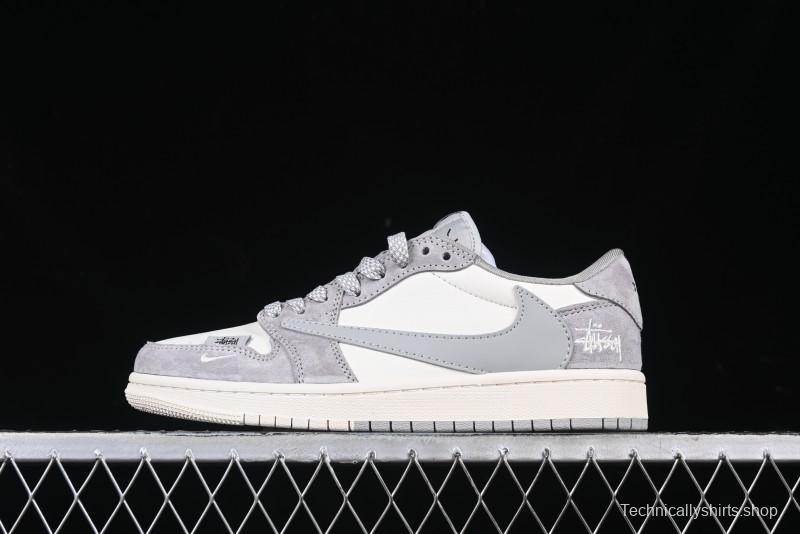 Nike Travis Scott x Fragment Design x Air Jordan 1 Low OG SP AJ1 Retro Sneakers - SJ2068-132