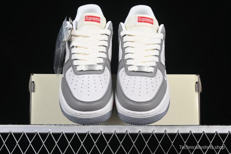 Nike Air Force 1 '07 Low Supreme Collaboration Polka Dot Swoosh Casual Sneakers - DM6688-023