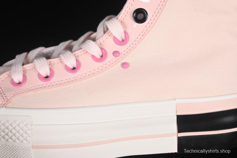 Converse Chuck 70 High Top Platform Sneakers in Pink Color Block Design - A14825C