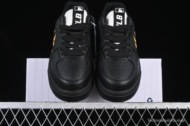 NY Yankees Black & Yellow Sneakers - Bold Logo Streetwear Shoes