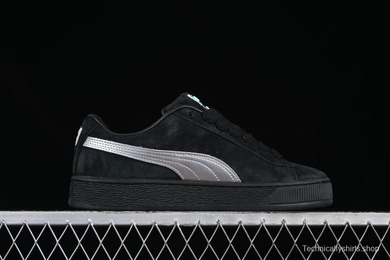 PUMA Suede XL Classic Men's Sneakers - Black with Metallic Silver Accents