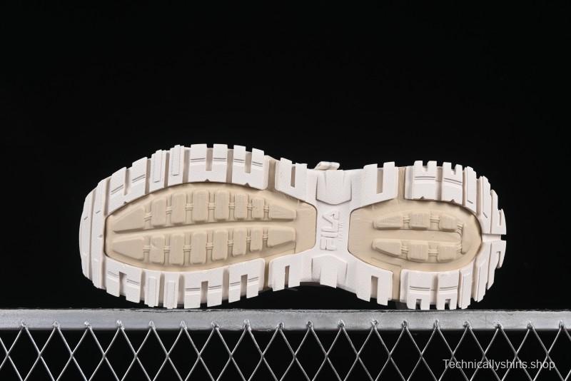 Men's Chunky Trail-Inspired Sneakers - Beige & White