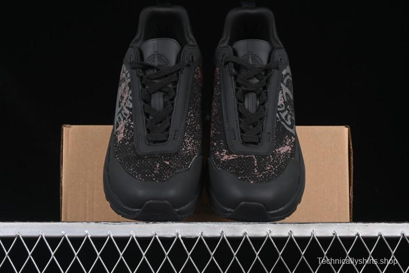 Stone Island Grime Panelled Low-Top Lifestyle Sneakers in Dark Brown - 79FWS0303