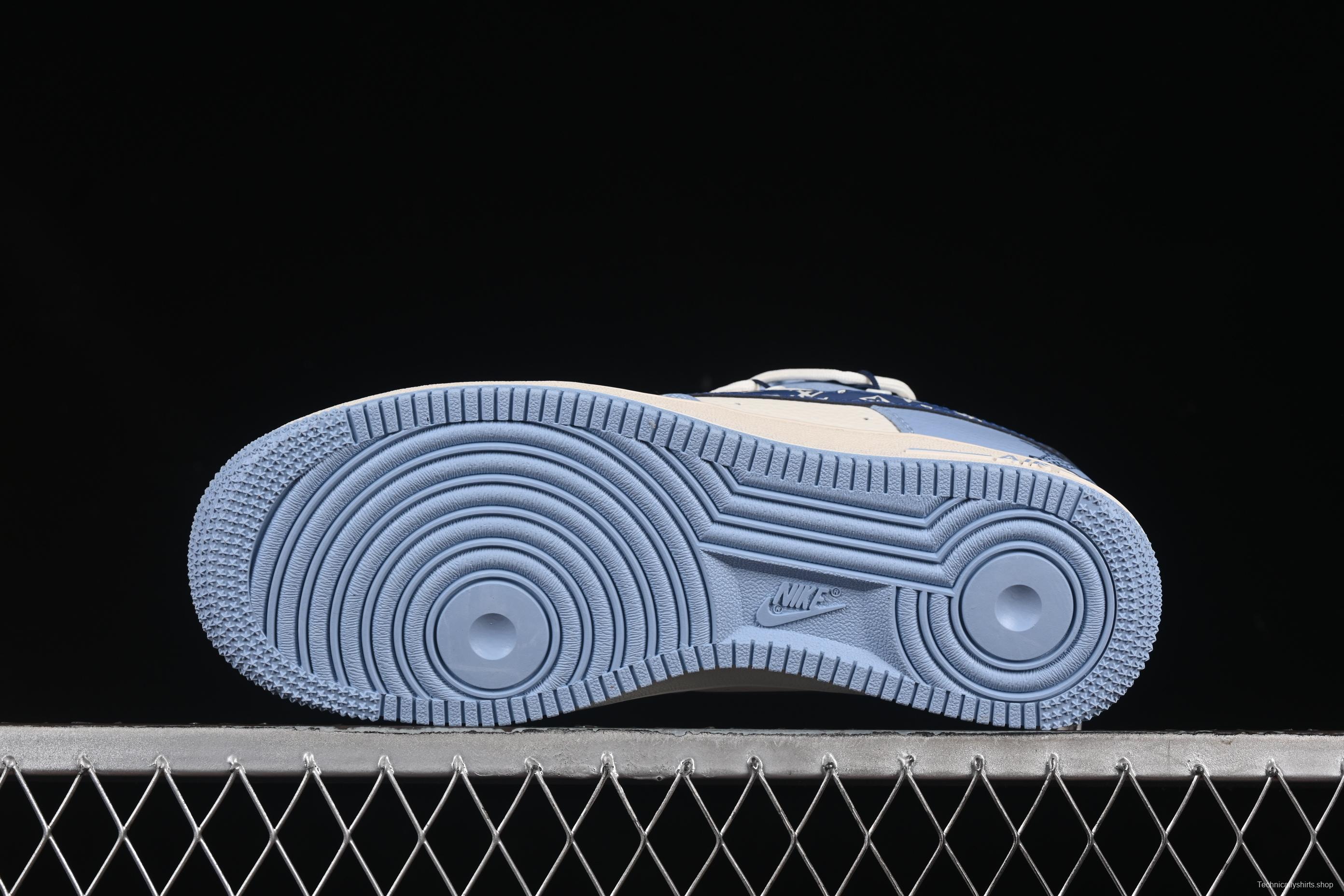 Nike Air Force 1 '07 Low LV Collaboration University Blue Drawstring Casual Sneakers - DM6868-059