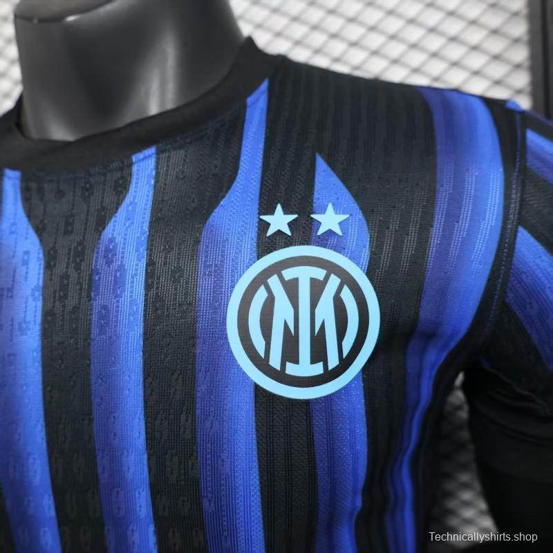 Player Version 25/26 Inter Milan Home Jersey Without Sponsor