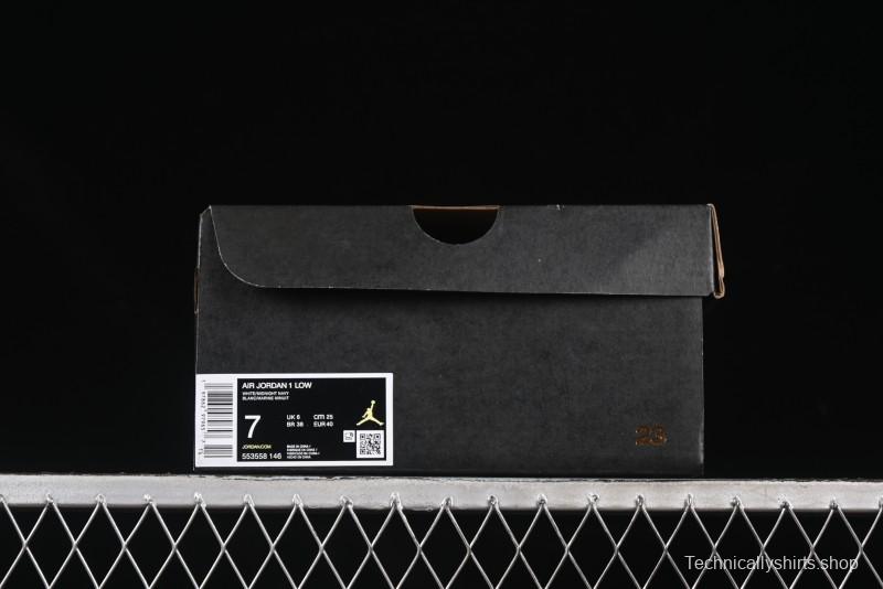 Nike Air Jordan 1 Low AJ1 Casual Sneakers with Blue Swoosh - 553558-146