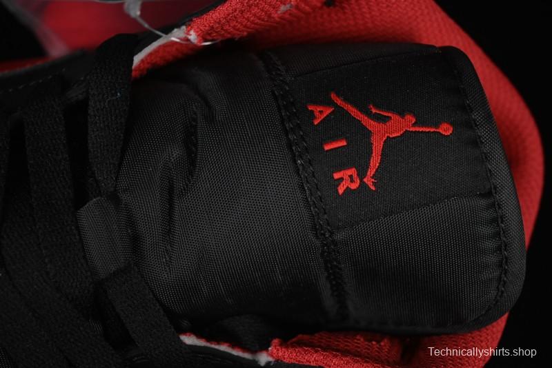 Nike Air Jordan 1 Mid AJ1 Black Red Mid-Top Casual Sneakers - DQ8426-067