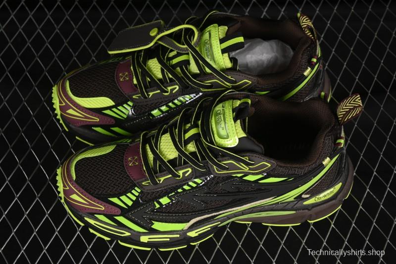 Off-White Be Right Low-Top Lifestyle Sneakers in Black Green - X.E5