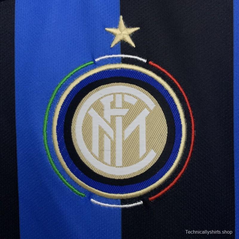 09/10 Retro Inter Milan Long Sleeves Champions League Edition Home Jersey