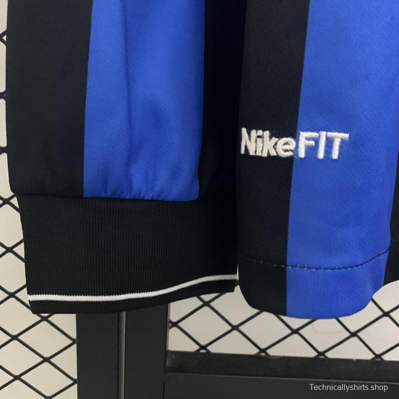 09/10 Retro Inter Milan Long Sleeves Champions League Edition Home Jersey