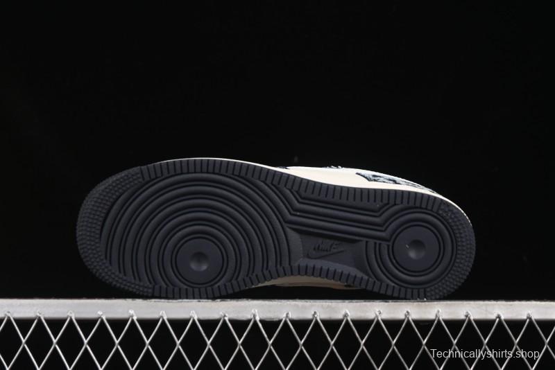 Nike Air Force 1 '07 Low Stussy Collaboration Retro Denim Casual Sneakers - XS1958-578