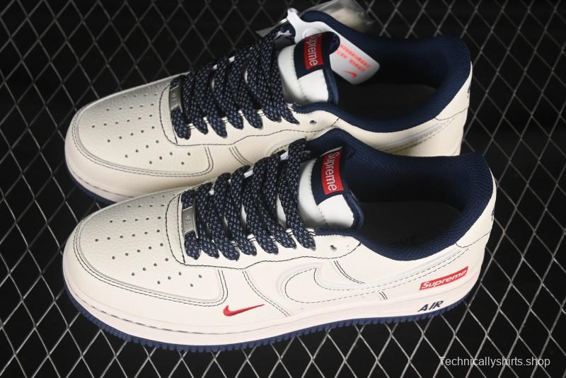 Nike Air Force 1 '07 Low Supreme Collaboration Casual Sneakers with Full-Length Air Cushion - HH7518-074