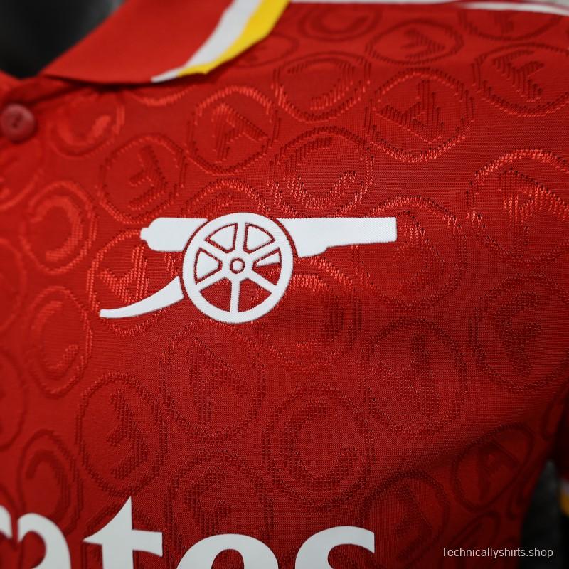 Player Version 25/26 Arsenal RED POLO Jersey