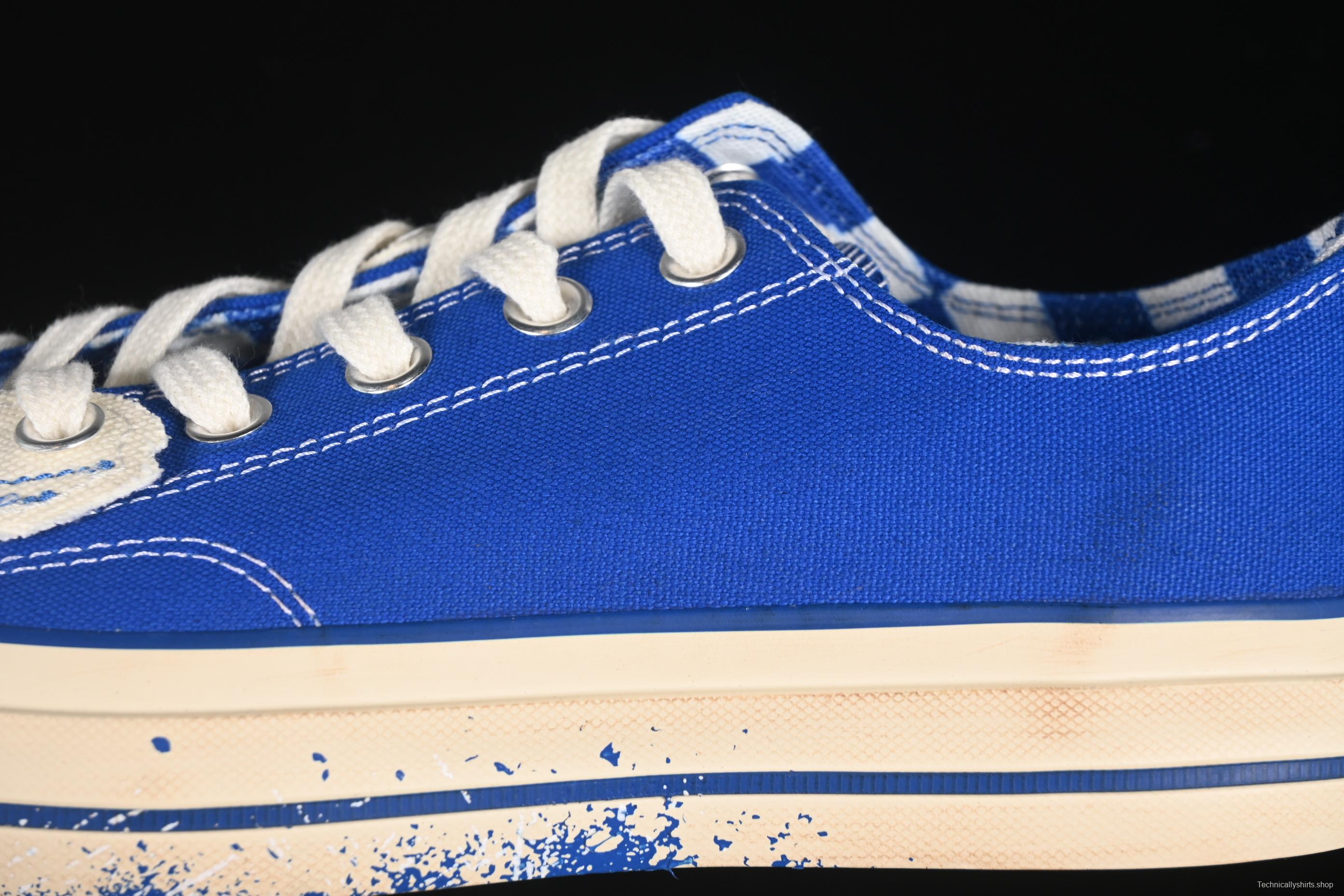 Ader Error x Converse Low Top Casual Canvas Sneakers with Special Pattern Print and Transparent Sole - A05352C