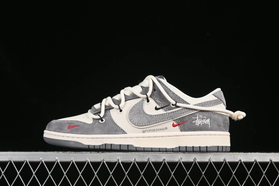 Nike SB Dunk Low Stussy Collaboration Anniversary Custom Low-Top Casual Skate Shoes - YX5066-328