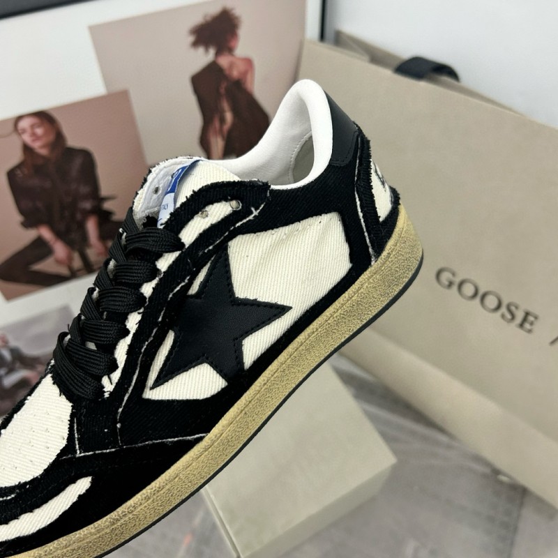 2024 Unisex GGDB Black White Canvas Leather Low Top Sneakers MJ00260