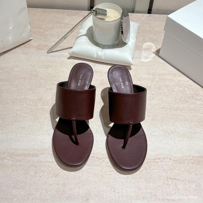 2025 Toteme Brown Calfskin Slippers