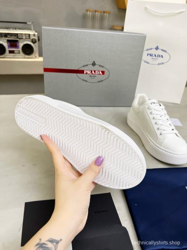2024 Unisex Prada White Leather Sneakers MJ00310