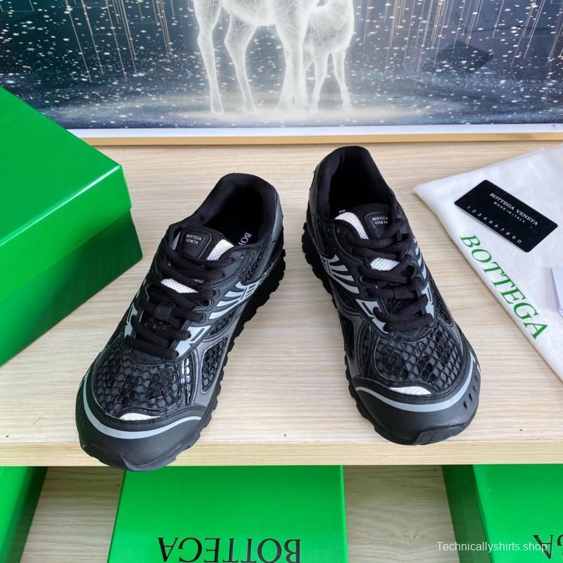 2025 Men BV Black Mesh Leather Sneakers LY00310