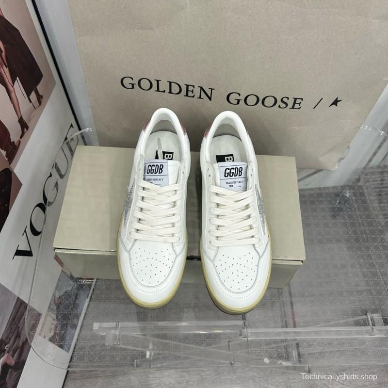 2024 Unisex GGDB White Pink Leather Low Top Sneakers MJ00260