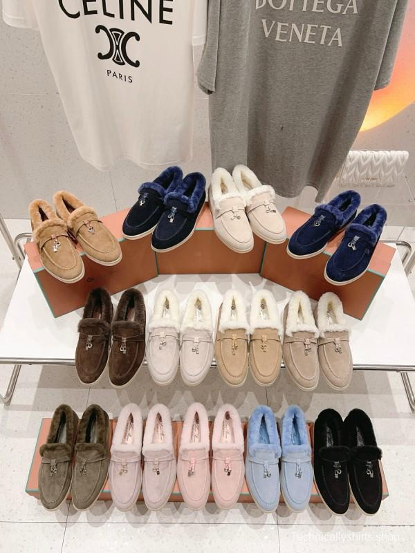 2024 Women LP Pink Suede Loafers MJ00310