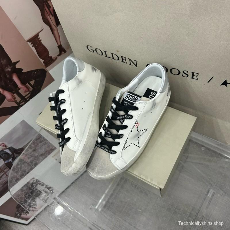 2025 Unisex GGDB White Black Suede Leather Sneakers MJ00260