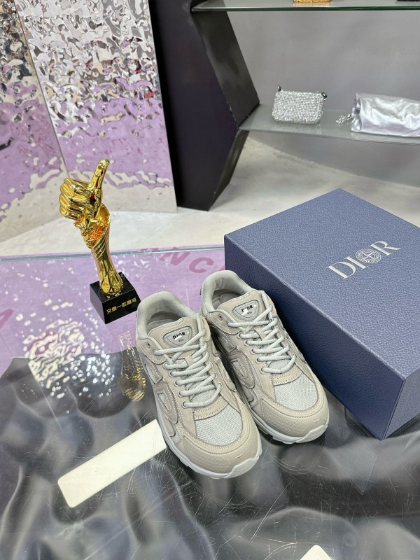 2024 Unisex Dior Stone Island B30 Beige White Mesh Sneakers MJ00330