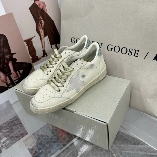 2024 Unisex GGDB White Grey Leather Suede Sneakers MJ00260