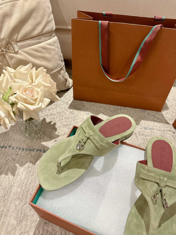 2025 Slippers LP Light Green Suede Casual LY00250