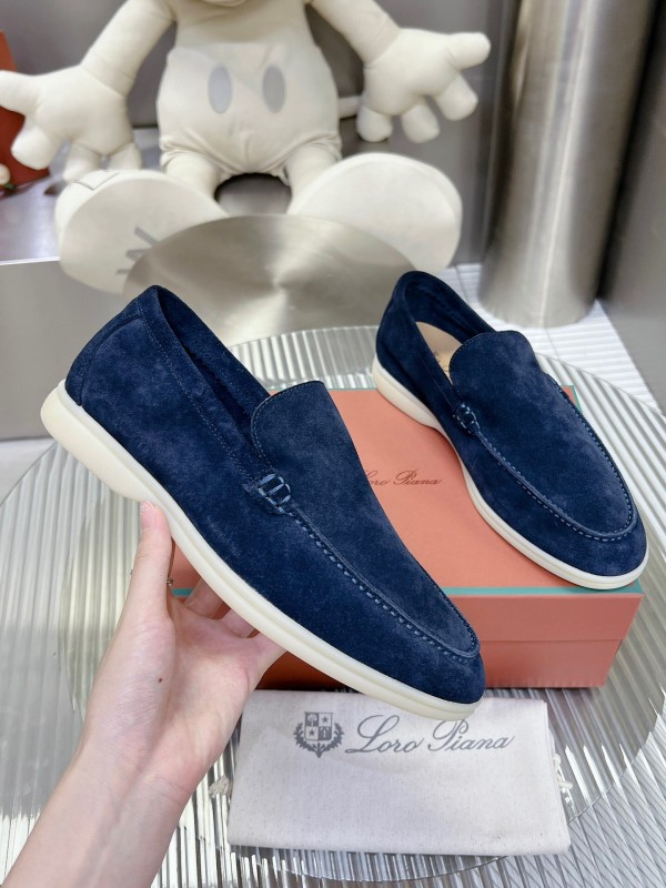 2025 Men LP Navy Suede Loafers LY00260