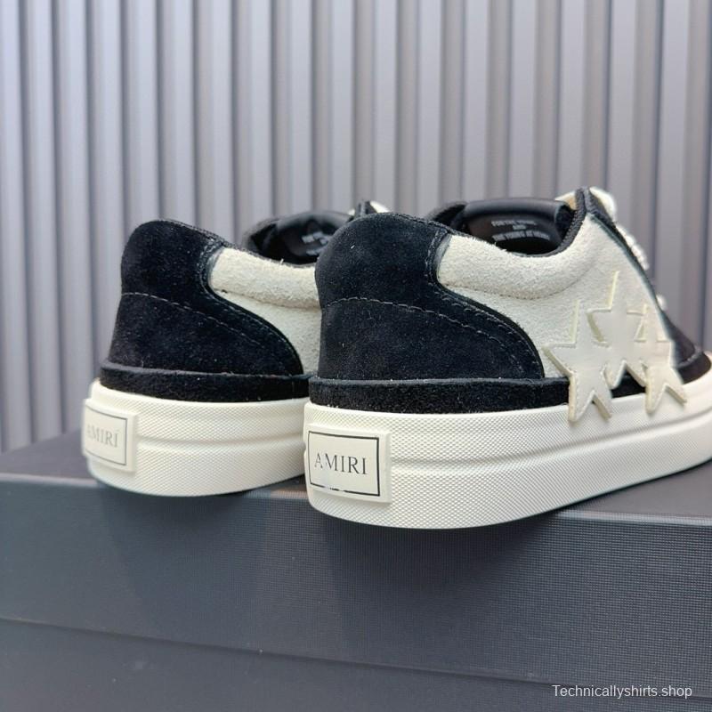2024 Unisex Amiri Black White Leather Sneakers MJ00300