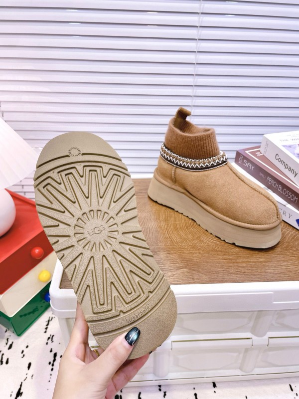 2024 Women UGG camel suede wool ankle boots MJ00230
