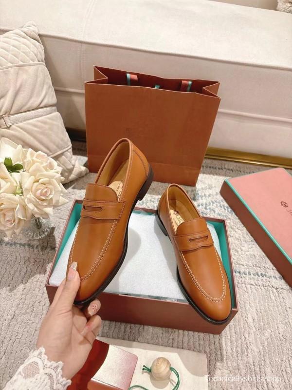 2025 Women LP Brown Leather Loafer LY00340