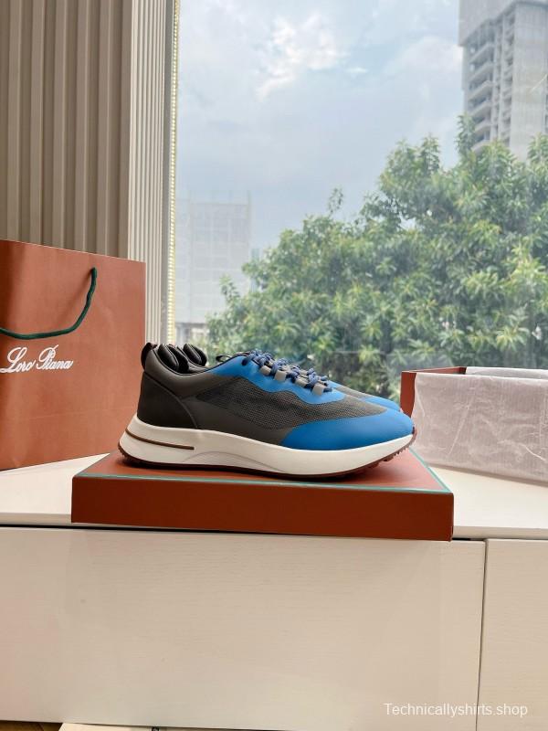 2024 Unisex Le Parmentier Blue Grey Knit Casual Sneakers Top Version MJ00340