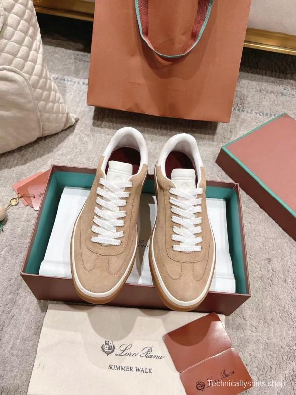 2025 Unisex Le Parmentier Beige White Soft Leather Sneakers Top Version LY00320(F)/LY00330(M)