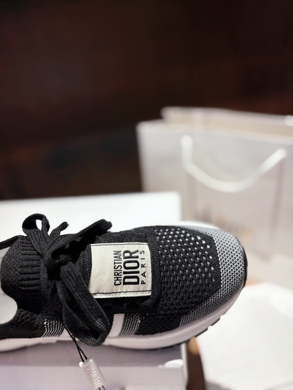 2025 Unisex Dior Black Grey Flyknit Sneaker LY00260