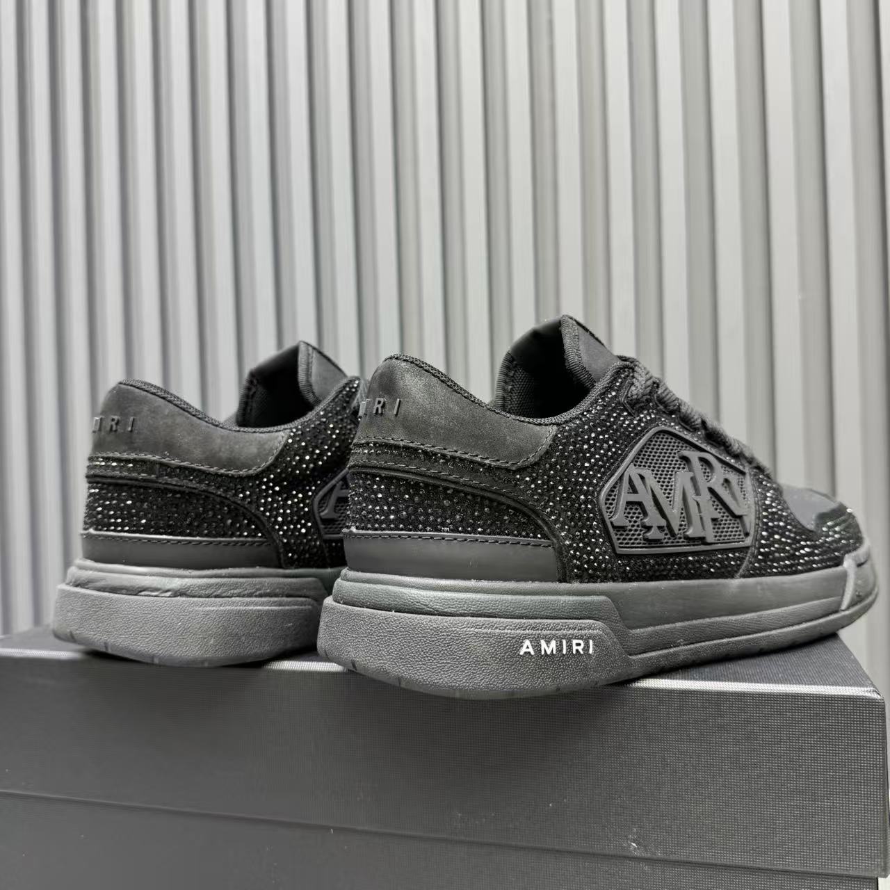 2025 Men Amiri Black Leather Sneakers MJ00360