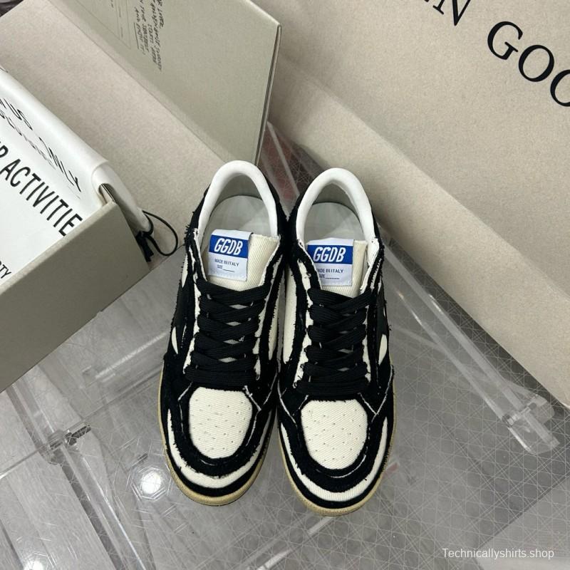 2024 Unisex GGDB Black White Canvas Leather Low Top Sneakers MJ00260