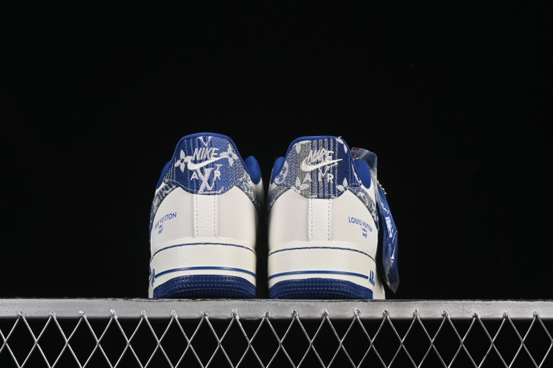 Nike Air Force 1 '07 Low LV Collaboration Gray Blue Denim Casual Sneakers - SC9207-540