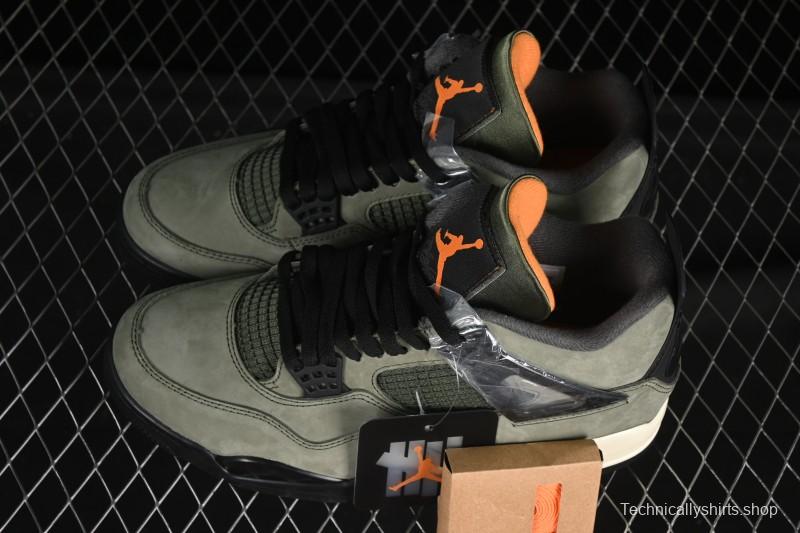 Nike Air Jordan 4 Retro OG Undefeated Collaboration Olive Green Suede - IB1519-200