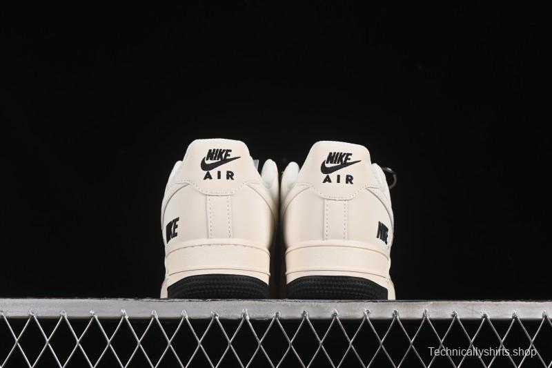 Nike Air Force 1'07 Low Casual Sneakers with Triple Black Swoosh - XX3168-183