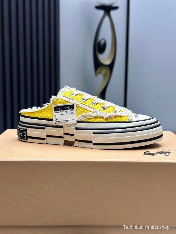 2025 Unisex XVESSEL Yellow White Canvas Plimsolls Vulcanized AS00240