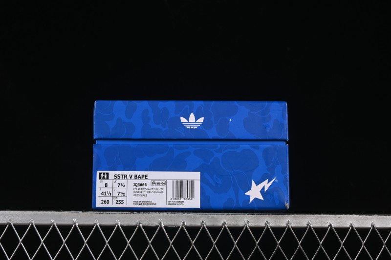 Adidas Bape Superstar Casual Sneakers with Shell Toe Design - JQ3666