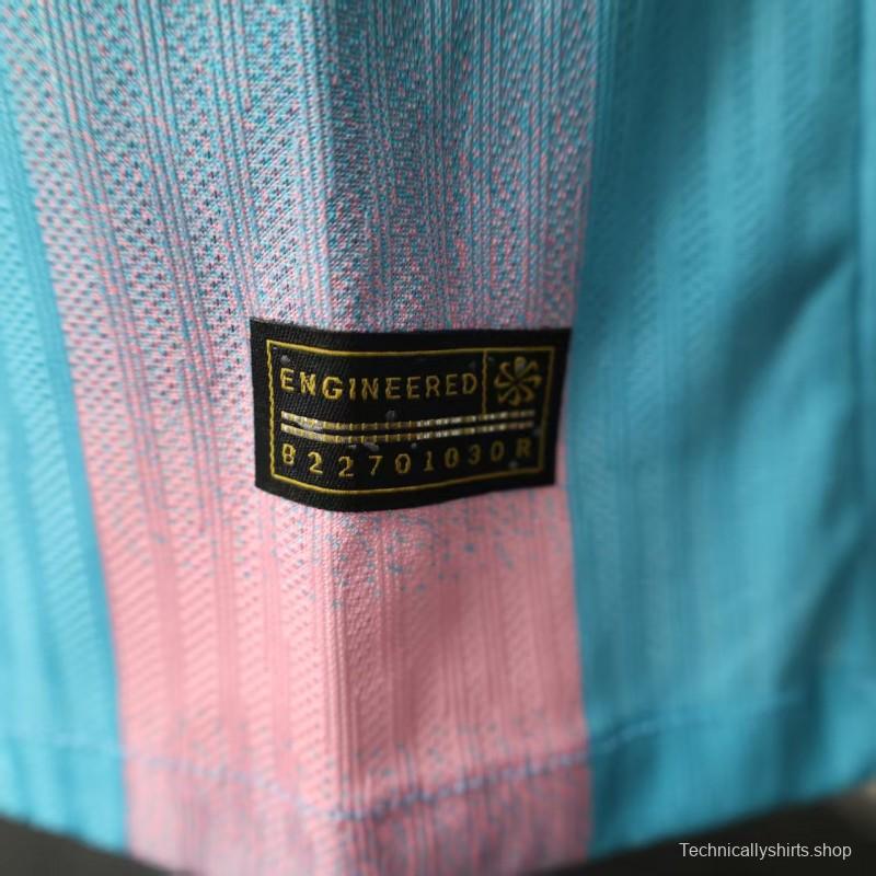 Player Version 25/26 Barcelona Sky Blue with Pink Gradient Stripe Jersey